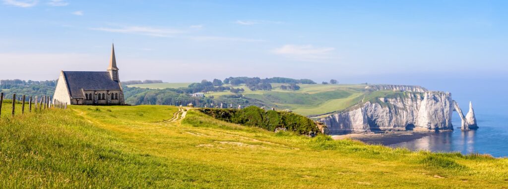 Panoramisch uitzicht - Normandische kust - Camping le Marqueval