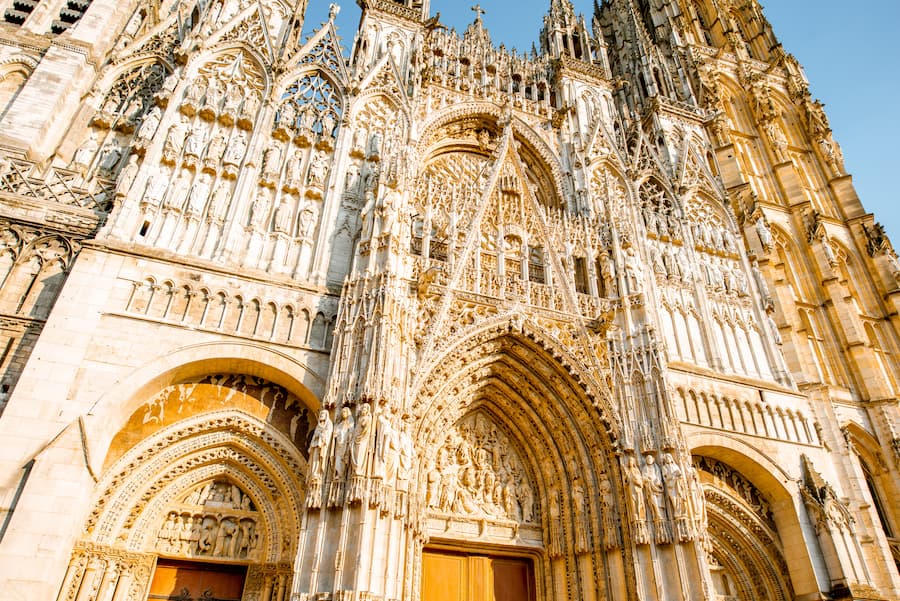 Zoom devanture Cathédrale Notre-Dame-de-Rouen - Camping le Marqueval Seine-Maritime